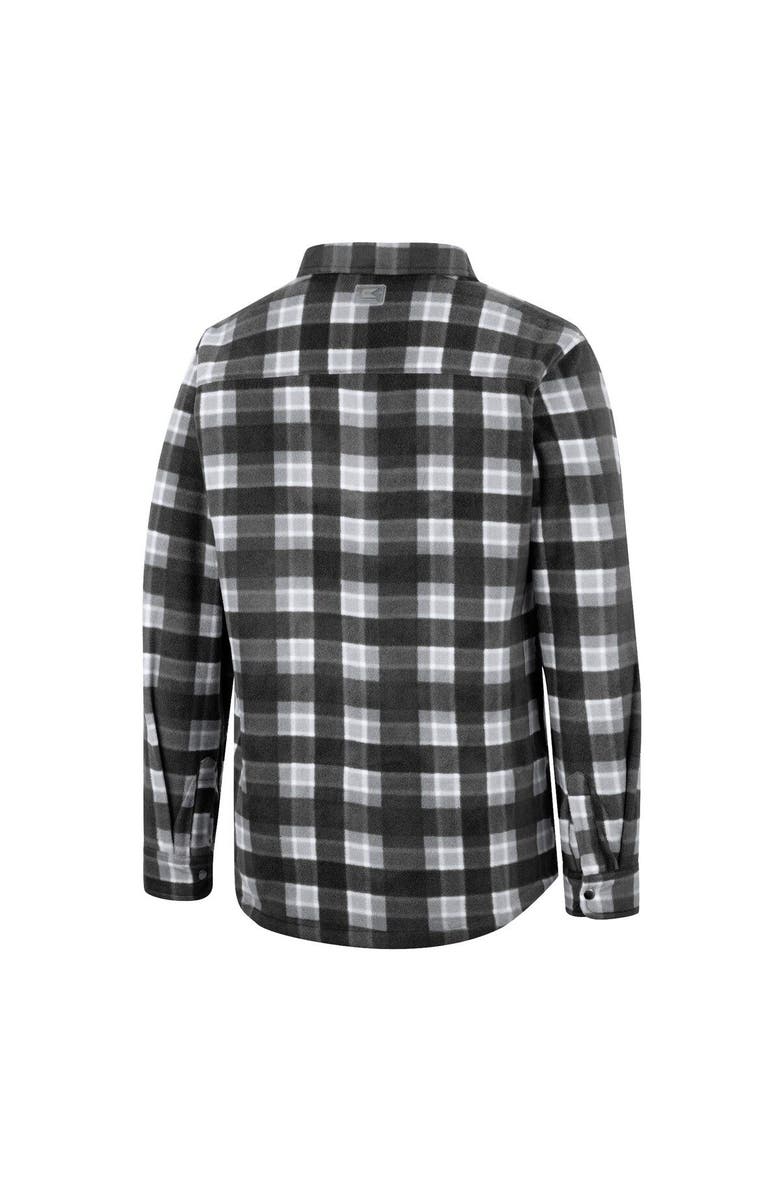 COLOSSEUM Men's Colosseum Black/White Boston College Eagles Ellis Plaid Full-Snap Shirt Jacket, Alternate, color, 