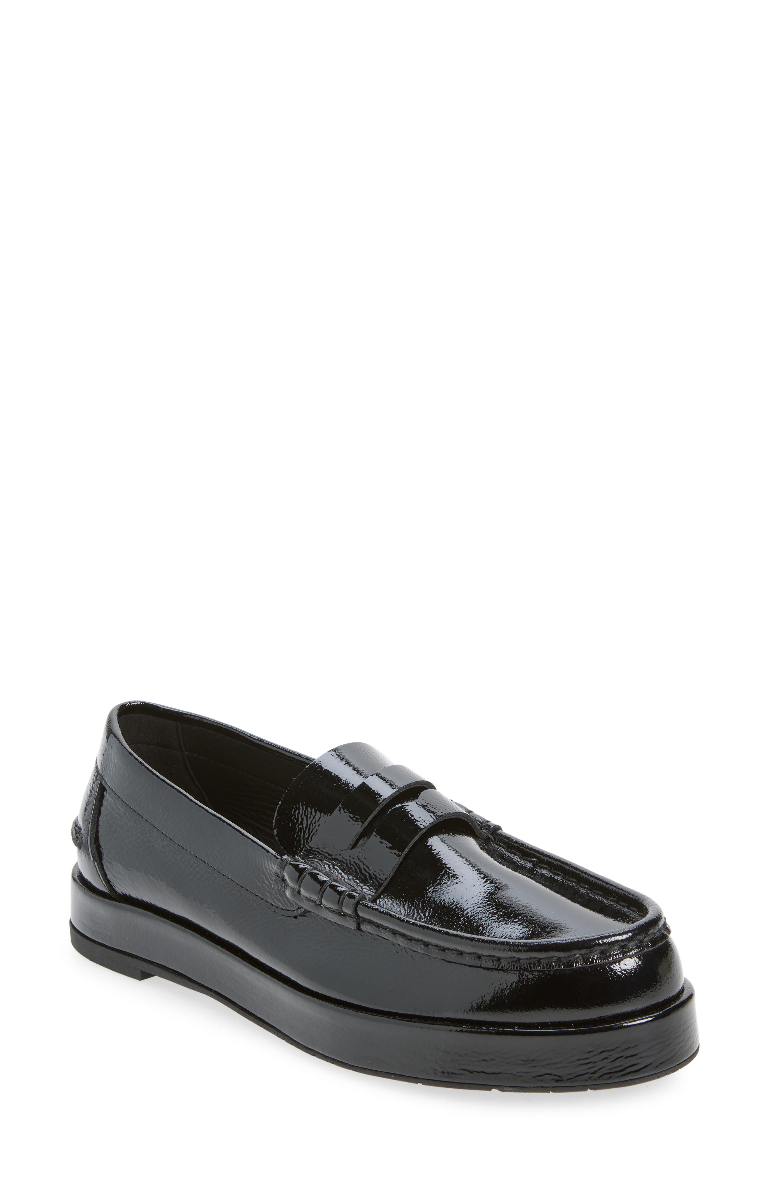 Sergia Leather Loafer, Main, color, BLACK CASTORO NAPLAK