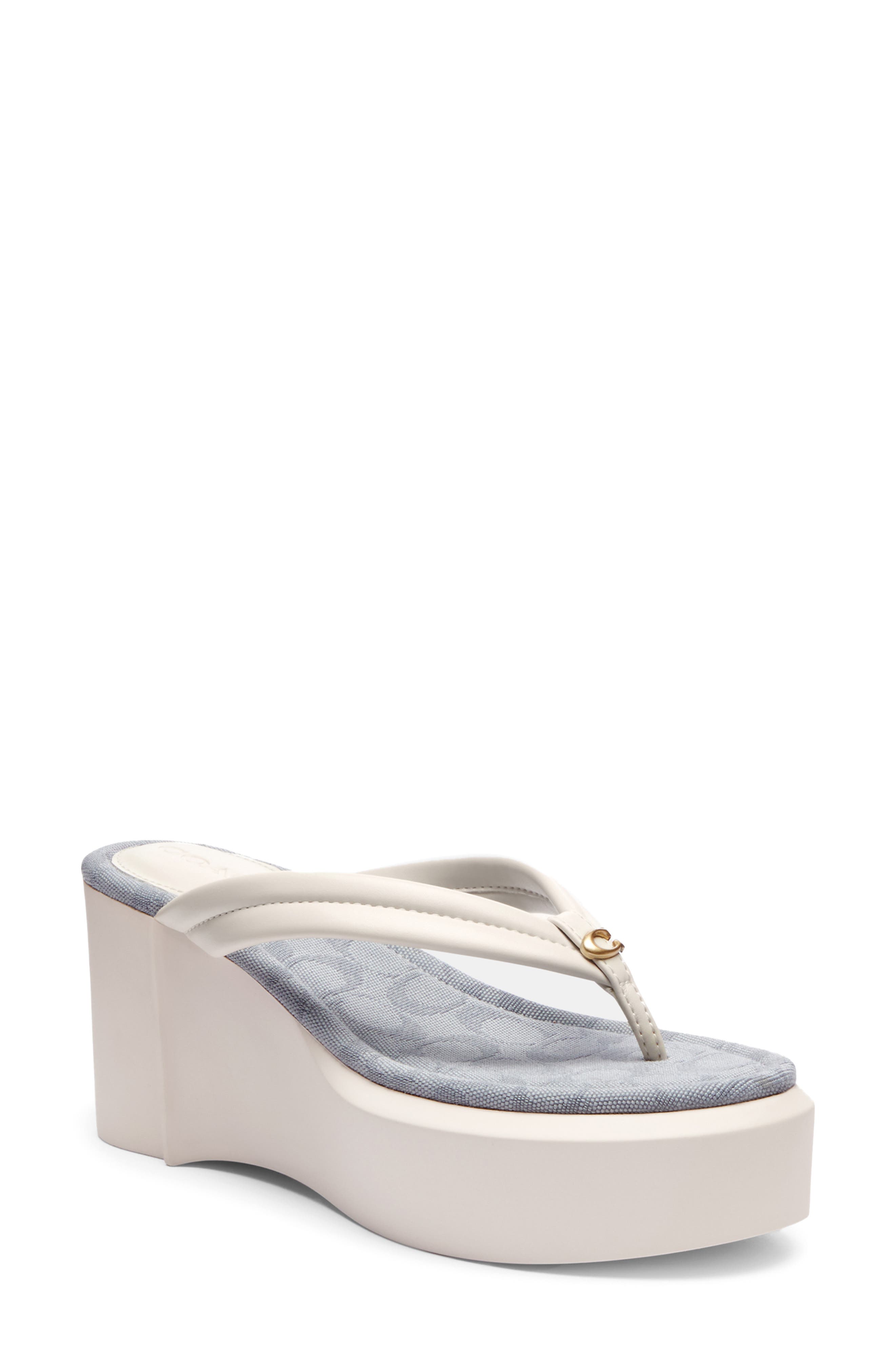 Franki Platform Wedge Flip Flop, Main, color, CHALK