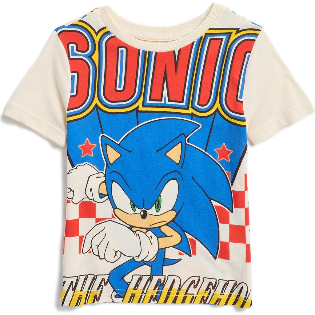 Freeze Kids' Sonic The Hedgehog® Oversize Graphic T-shirt In Cream