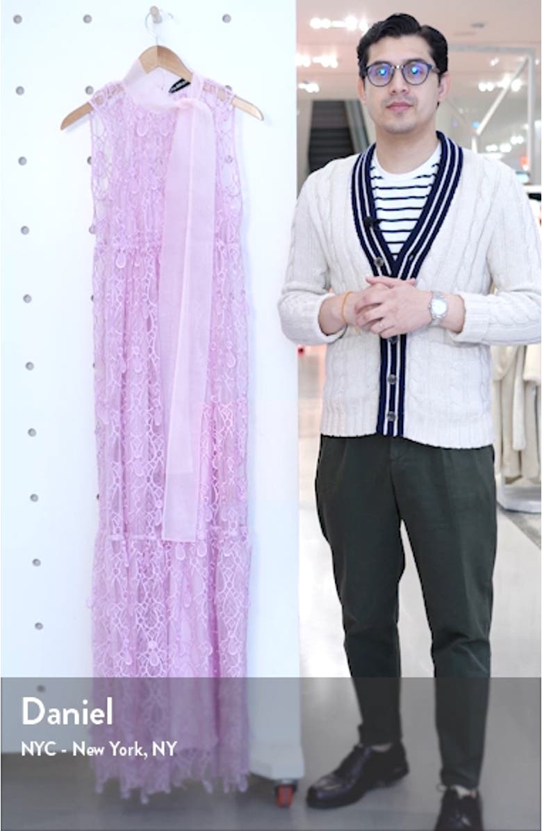 Teardrop Lace Sleeveless Maxi Dress, sales video thumbnail