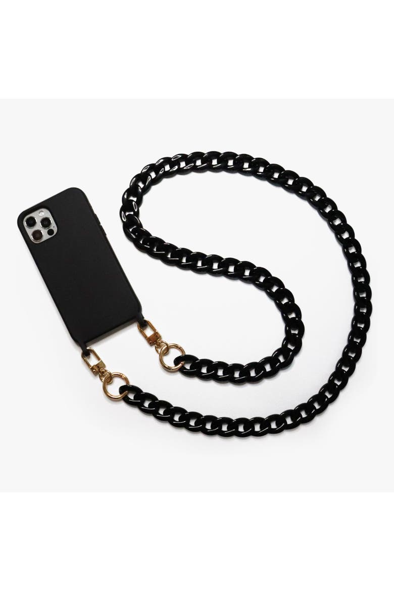 Curby Phone Chain, Alternate, color, Black