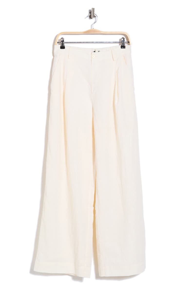 Cadiz Wide Leg Linen & Cotton Pants, Main, color, CREAM