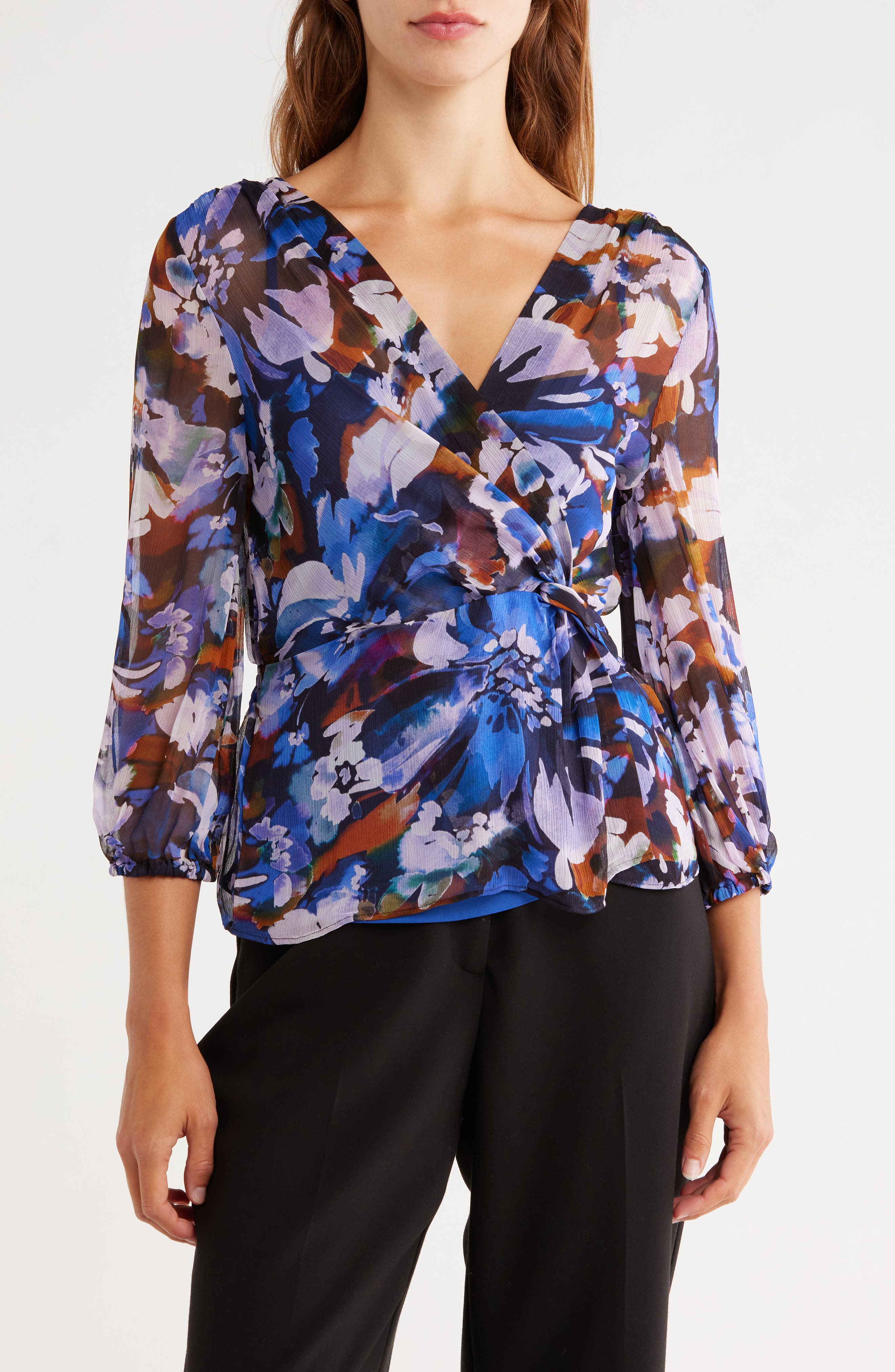 Derek Lam 10 Crosby Michele Faux Wrap Top