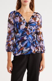 Derek Lam 10 Crosby Michele Faux Wrap Top