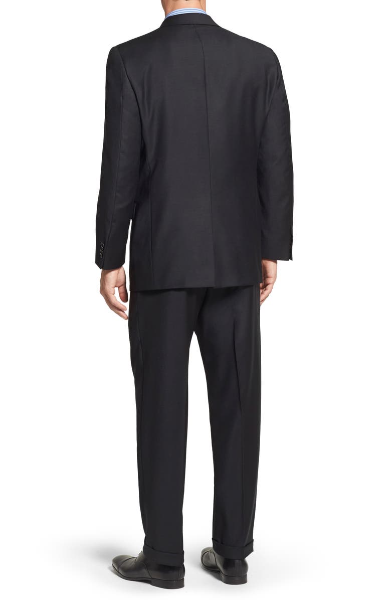 Hart Schaffner Marx Chicago Classic Fit Black Wool Suit, Alternate, color, 