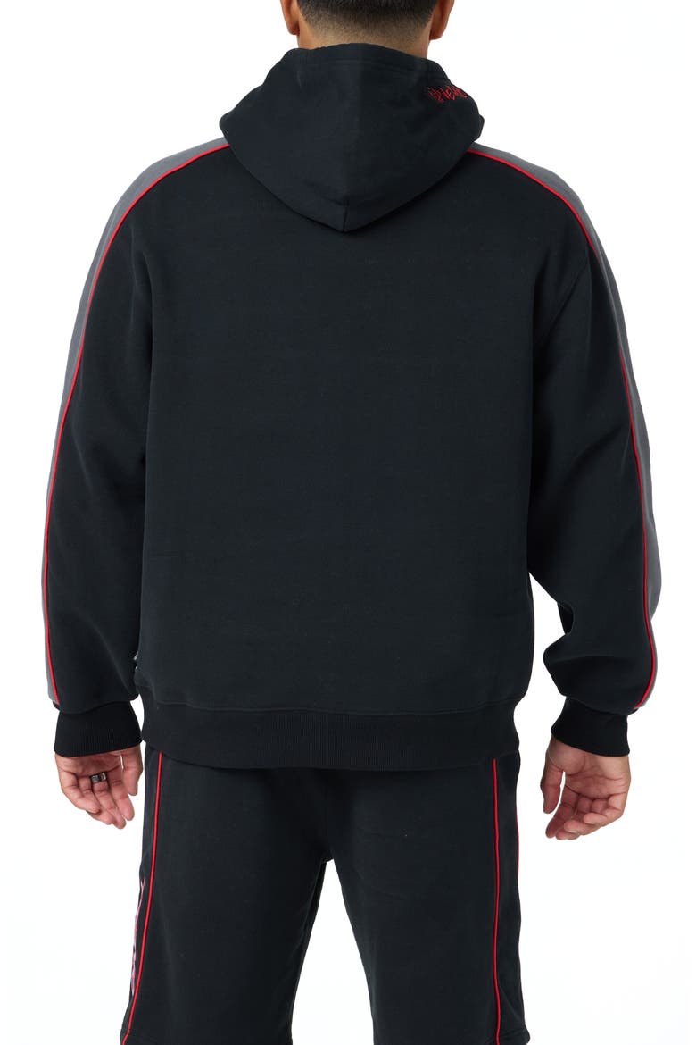 Early Embroidered Logo Hoodie, Alternate, color, BLACK