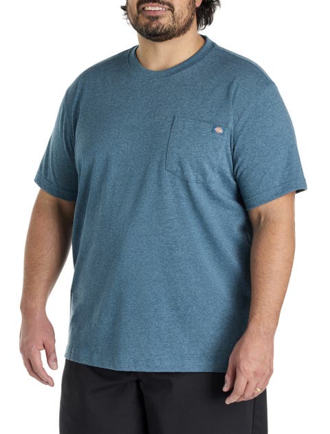Big & Tall Heavyweight Heathered Pocket T-Shirt