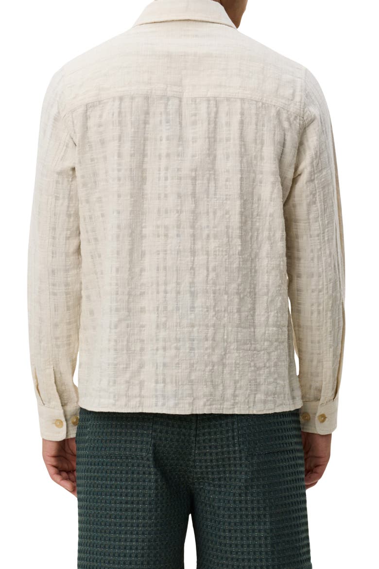 Texture Slub Cotton Overshirt, Alternate, color, IVORY