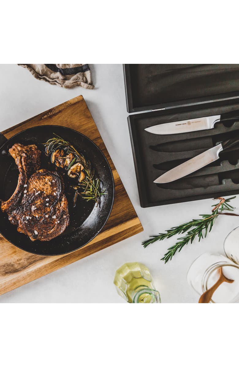 Schmidt Brothers Cutlery Heritage 4-Piece Steak Set, Alternate, color, Black