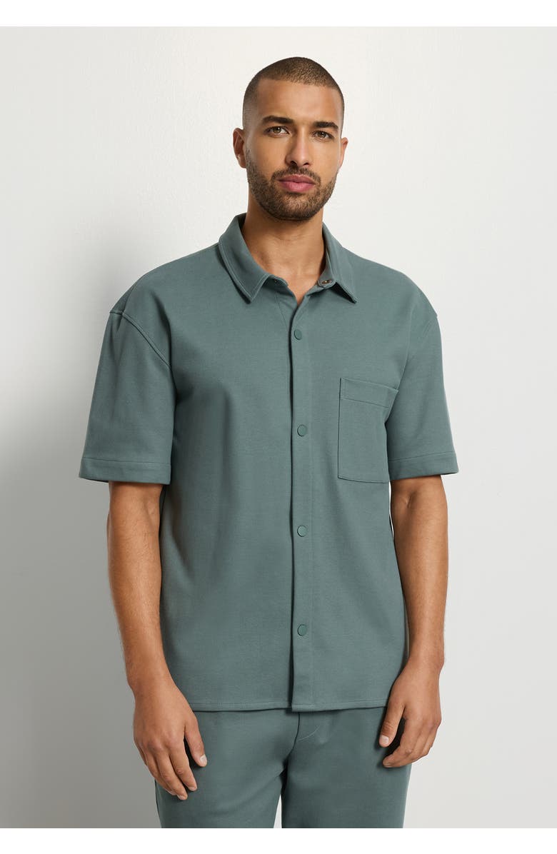 Hanro Travelwear Cotton Jacket, Alternate, color, Studio Green