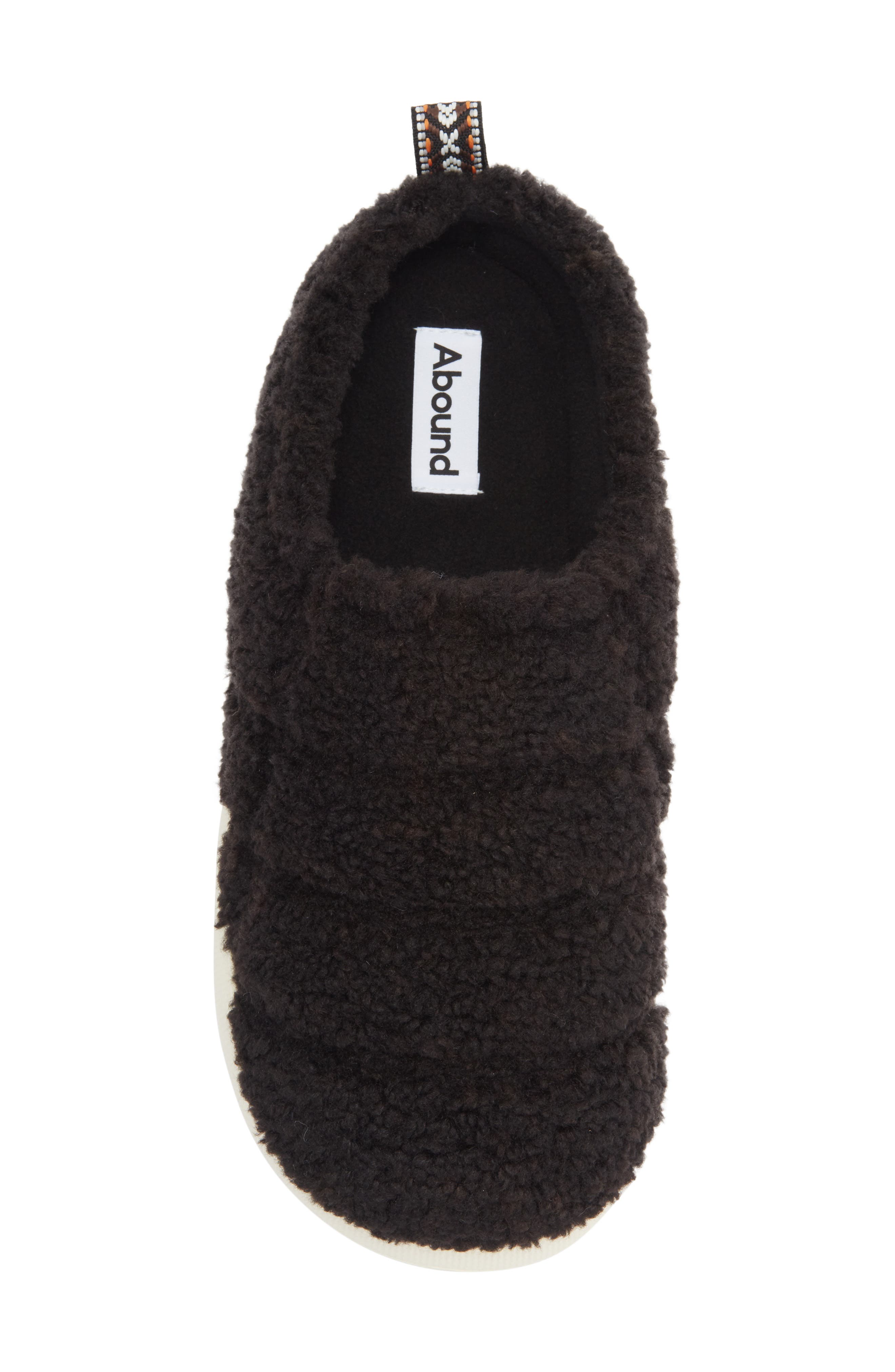 Abound Dion Faux Fur Quilted Clog Slipper, Alternate, color, Black