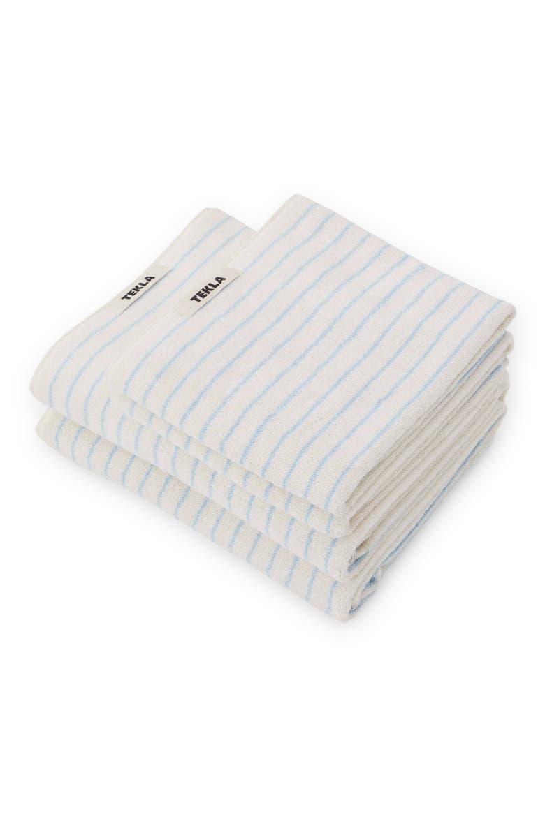 Organic Cotton Bath Towel, Alternate, color, BABY BLUE STRIPES