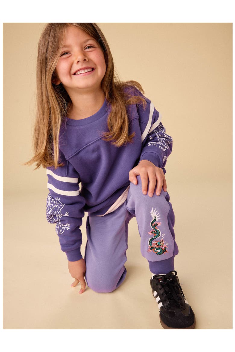 Colorblock Dragon Joggers, Alternate, color, Ultraviolet