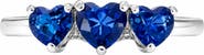 Donatello Gian Created Sapphire Heart Trio Ring