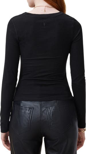 オールセインツ AllSaints Bec Long Sleeve Tee レディース シャツ トップス Black AllSaints Bec Long Sleeve T-Shirt | Nordstrom