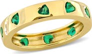 Julianna B. Lab-Created Gemstone Heart Eternity Ring