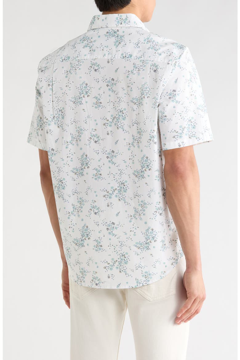 Stretch Cotton Poplin Button-Up Shirt, Alternate, color, WHITE HARDY FLORAL