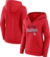 FANATICS Women's Fanatics Branded Red St. Louis Cardinals Simplicity Crossover V-Neck Pullover Hoodie