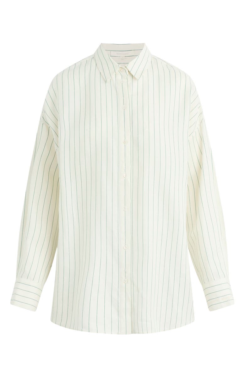 Favorite Daughter Ex Boyfriend Oversize Button-Up Shirt, Alternate, color, Emerald Stripe