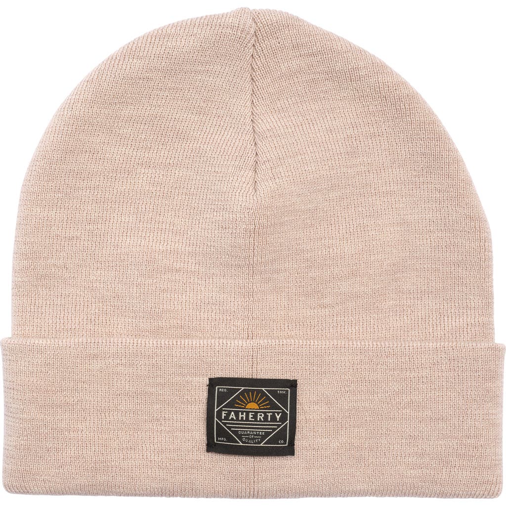 Faherty Workwear Merino Wool Beanie In Brown