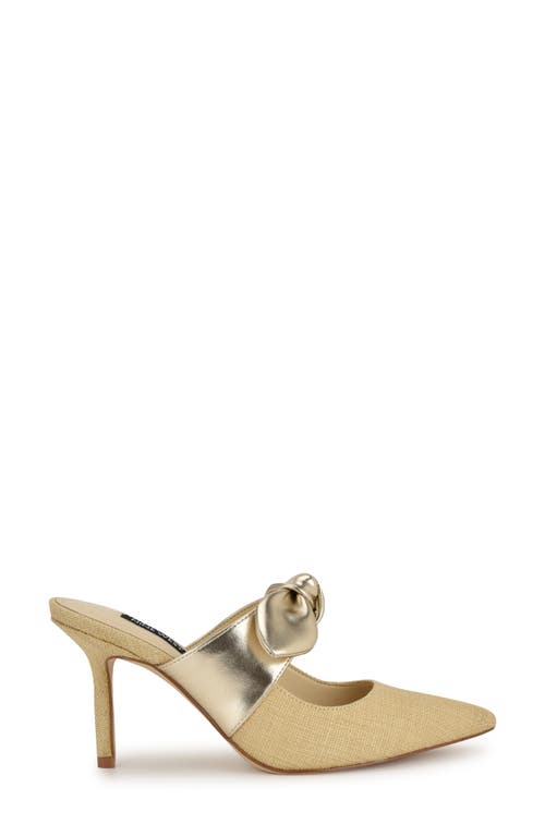 Nine West Demmure Pointed Toe Mule In Light Natural