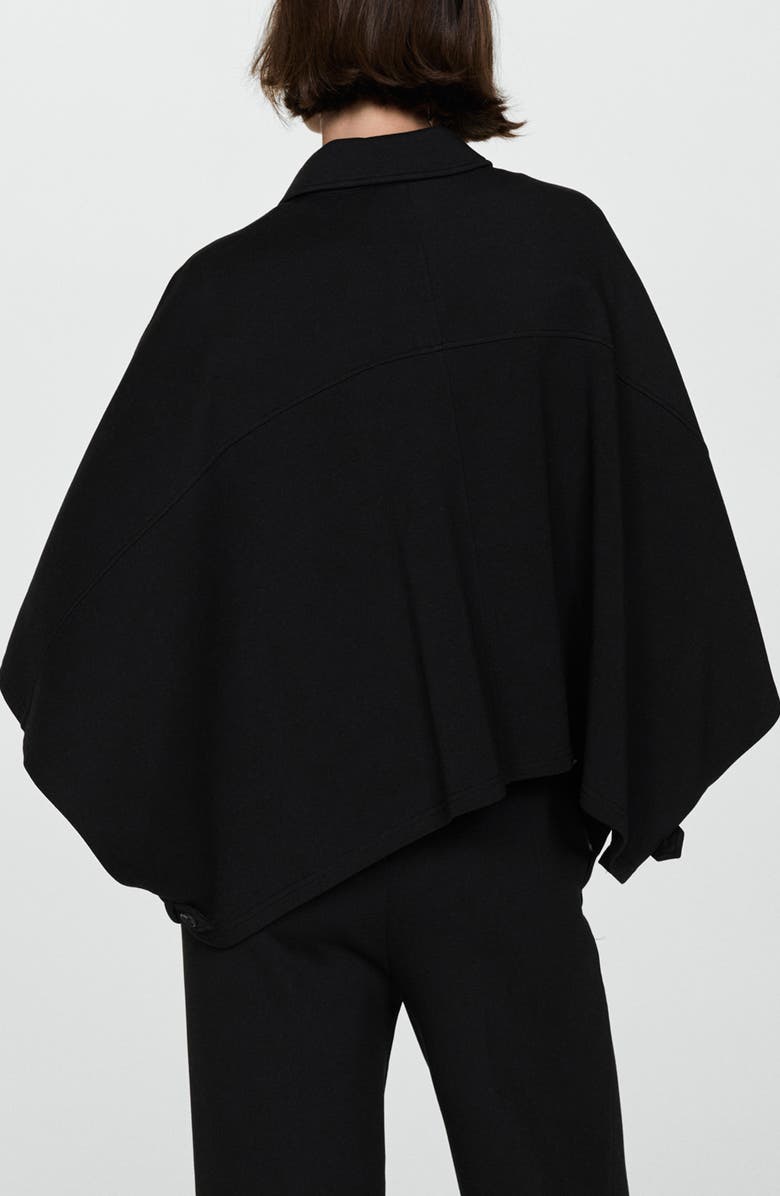 MANGO Button Front Cape Jacket, Alternate, color, 