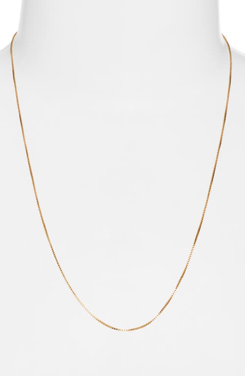 Nashelle Box Chain Necklace In Gold Fill