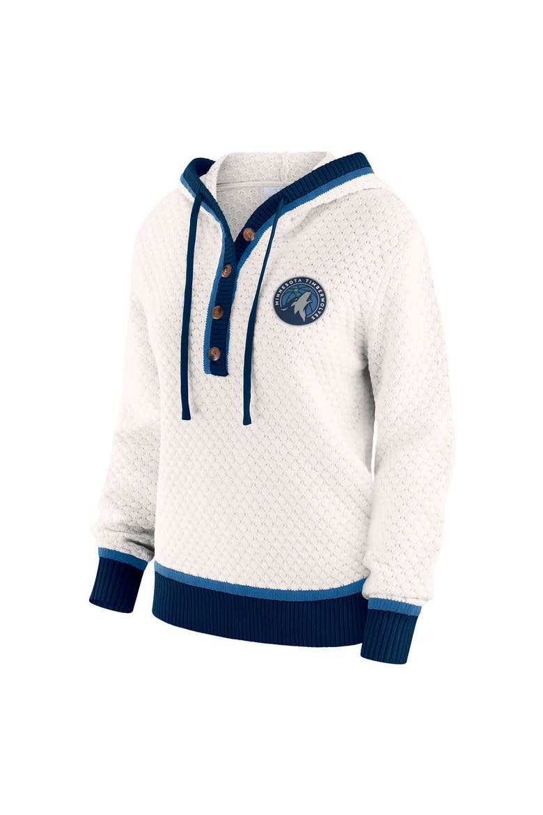 Women's WEAR by Erin Andrews Cream Minnesota Timberwolves Plus Size Hoodie Sweater, Alternate, color, Cream