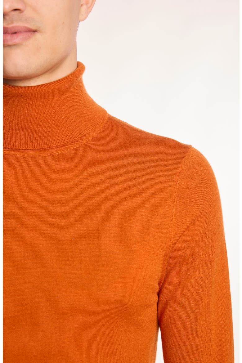 Fine Gauge Turtleneck Sweater, Alternate, color, MARMALADE