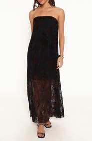 Petal & Pup Alegra Strapless Maxi Dress