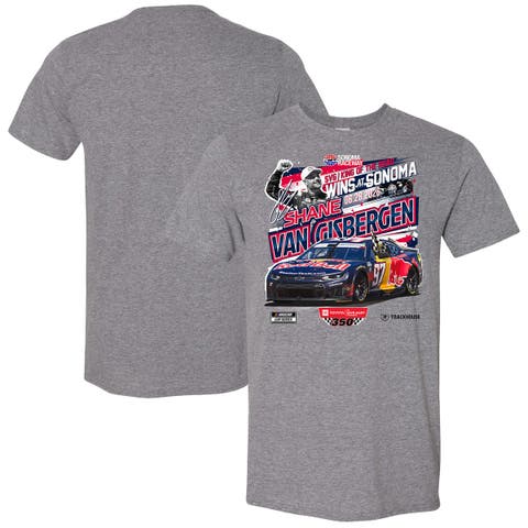 Men's Classic Ink Heather Gray Shane van Gisbergen Toyota/Save Mart 350 Race Winner T-Shirt