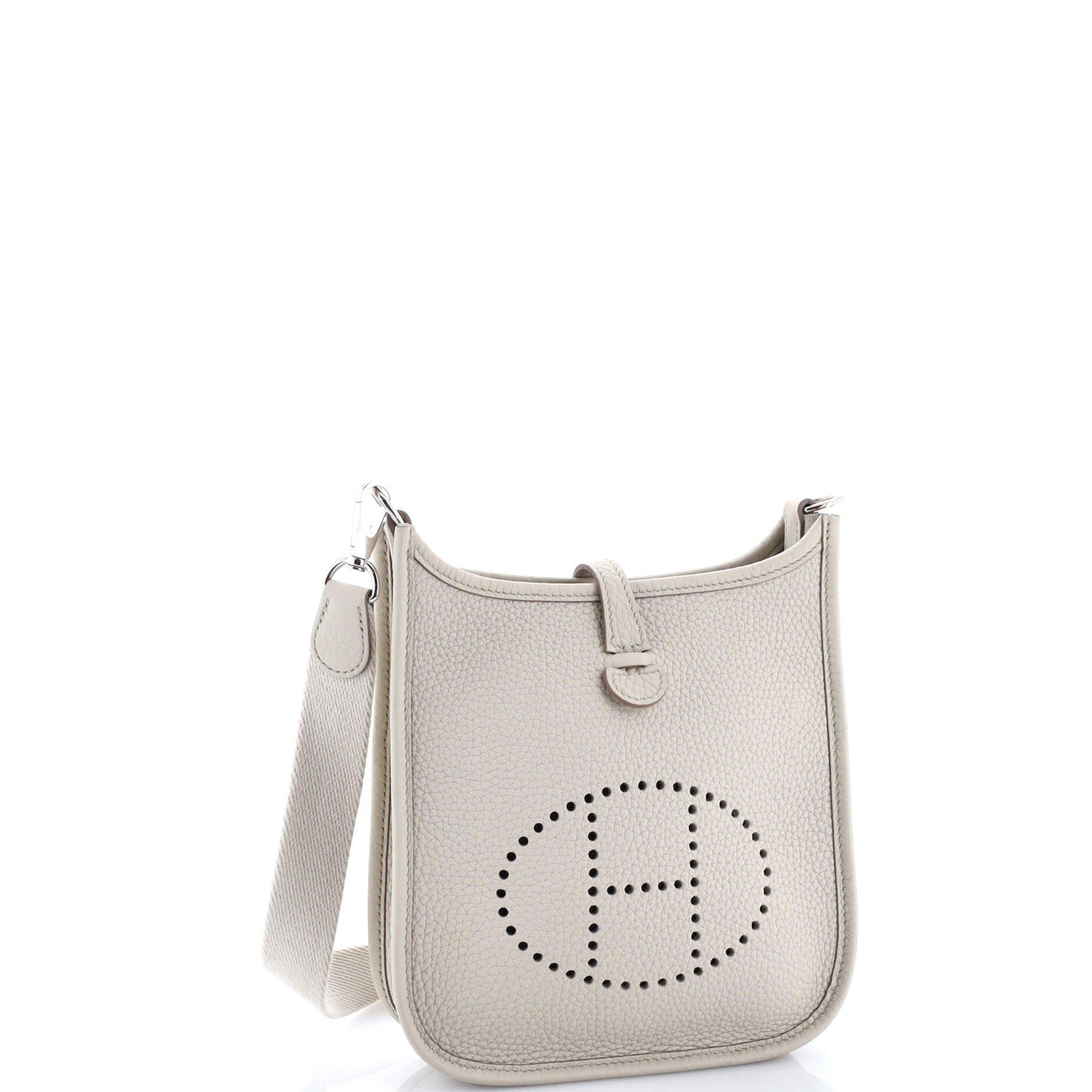 Pre-Owned Hermes Evelyne Bag Gen III Clemence TPM, Alternate, color, Beton