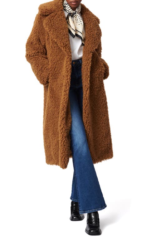 Bernardo High Pile Fleece Coat In Camel