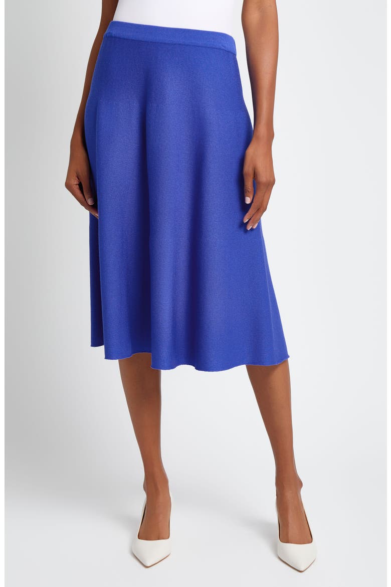A-Line Knit Skirt, Main, color, SAPPHIRE SEA