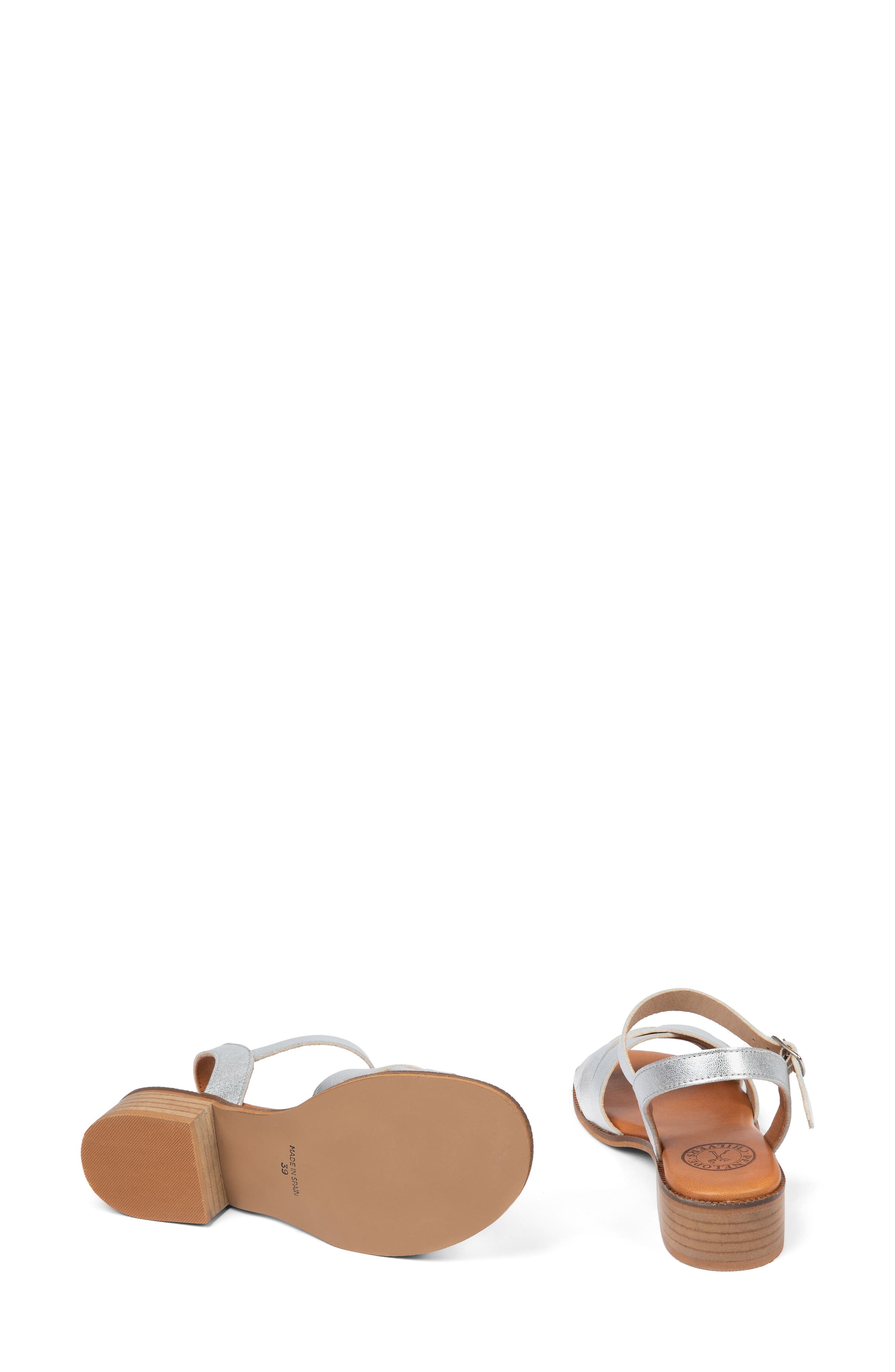 Penelope Chilvers Shepherdess Ankle Strap Sandal, Alternate, color, Silver