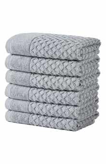 Woven & Weft 6-Pack Diamond Textured Hand Towels