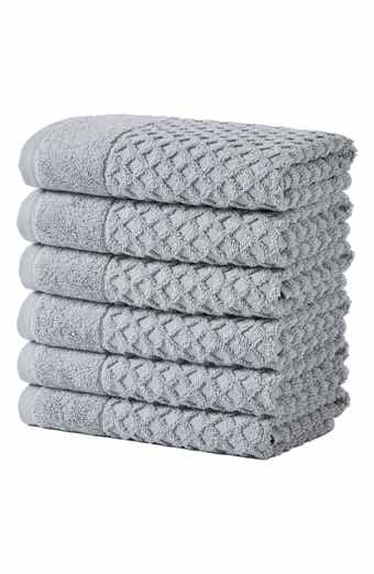 Woven & Weft 6-Pack Diamond Textured Hand Towels