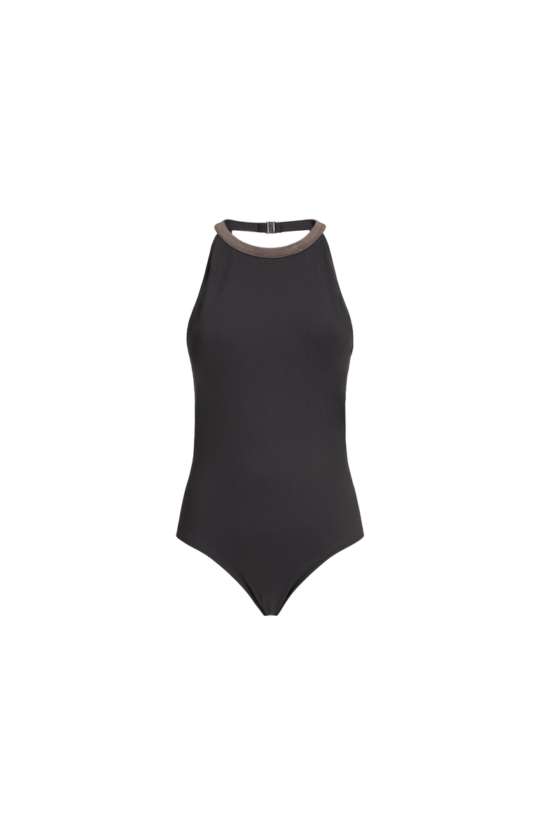 Brunello Cucinelli One-piece swimsuit, Main, color, Lignite Grey