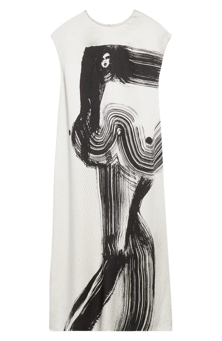 FFORME Dani Paint Print Hammered Satin, Alternate, color, Cream