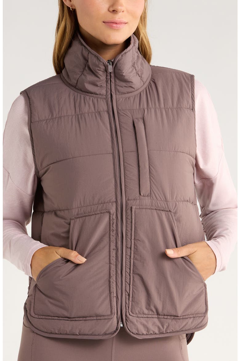 Packable Quilted Vest, Alternate, color, GREY PLUM