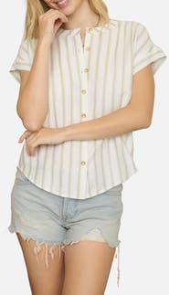 Blu Pepper Stripe Button-Up Shirt