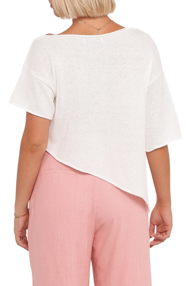 Ardena One Shoulder Bouclé Knit Top, Alternate, color, CREAM