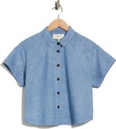 THE GREAT. Valor Short Sleeve Cotton Top
