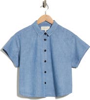 THE GREAT. Valor Short Sleeve Cotton Top