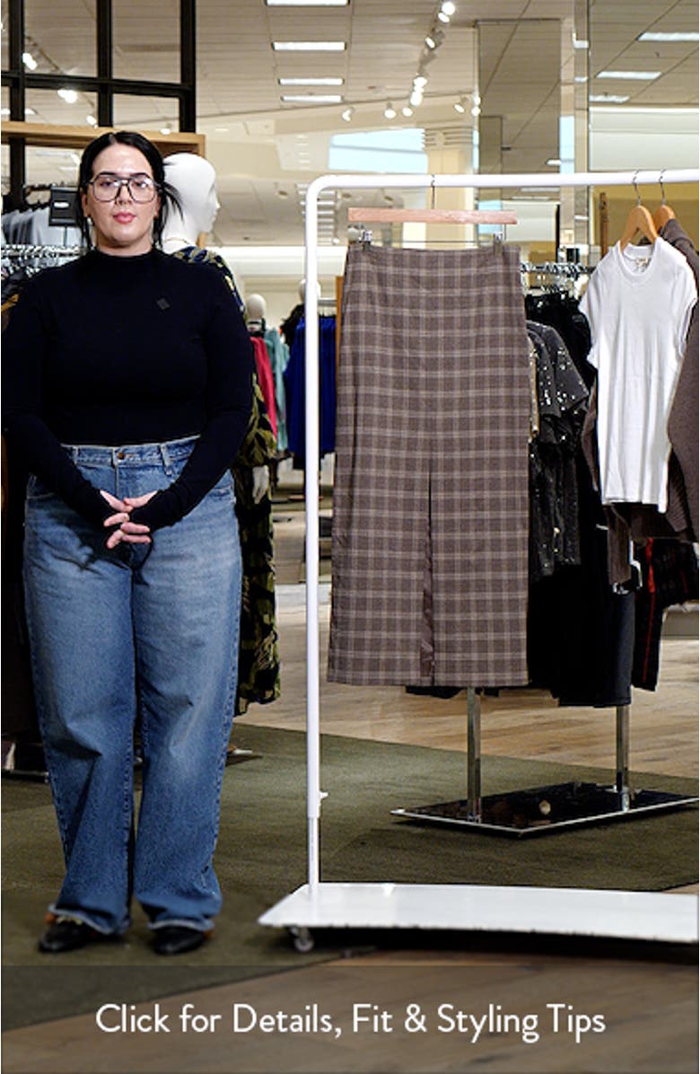Check Split Front Maxi Skirt, sales video thumbnail