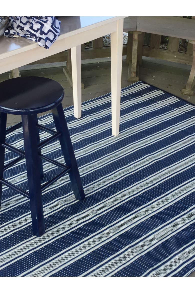 Vertical Stripe Rug, Alternate, color, Blue White - 6'x9'