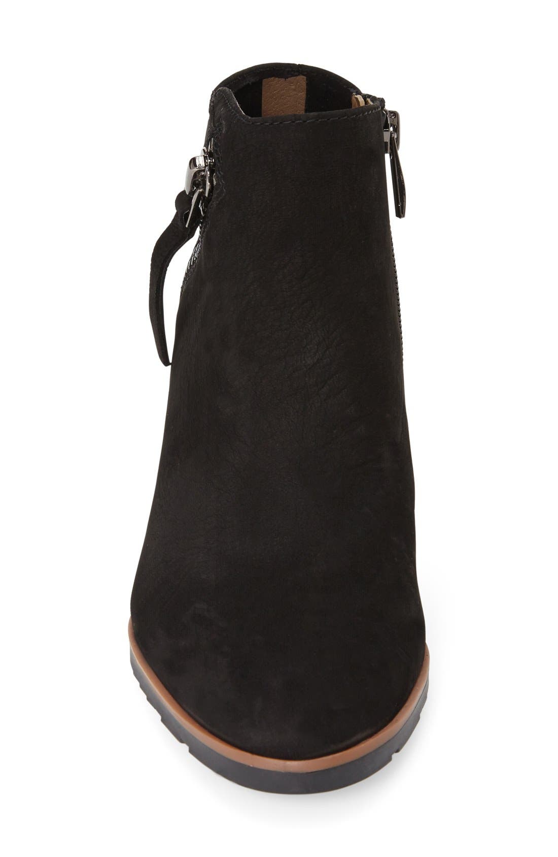 'Calissa' Wedge Bootie (Women), Alternate, color, BLACK