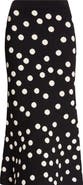 L'AGENCE Mae Polka Dot Bias Cut Skirt