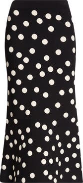 L'AGENCE Mae Polka Dot Bias Cut Skirt